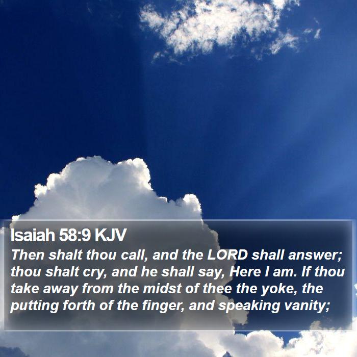 Isaiah 58 9 KJV Bible Verse Images