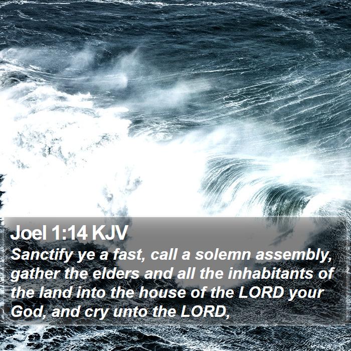 Joel 1 14 KJV Bible Verse Images