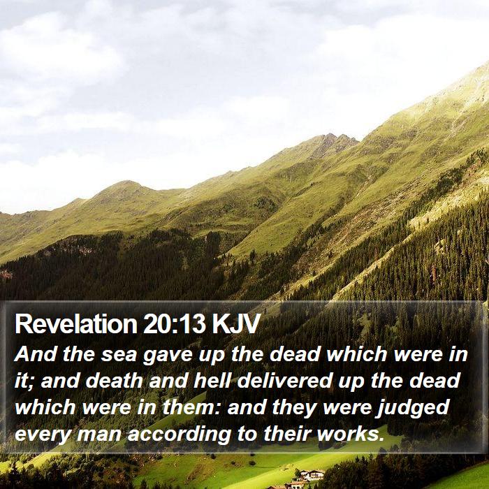 Revelation 20:13 KJV Bible Verse Images