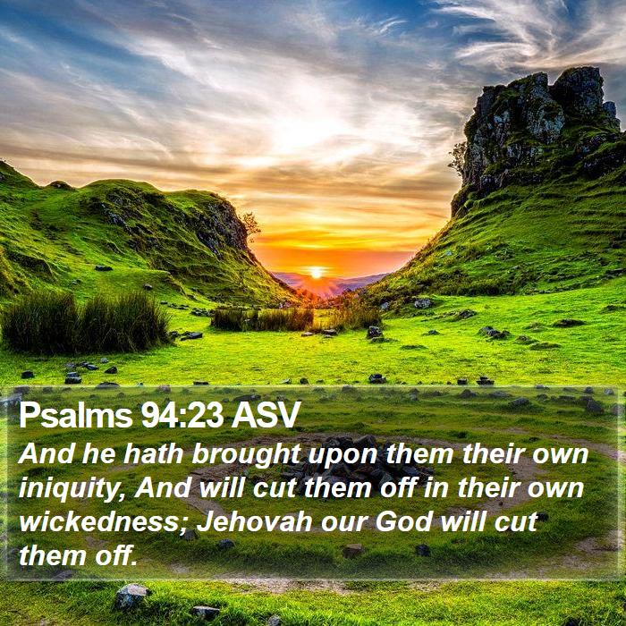 Psalms 94 Scripture Images - Psalms Chapter 94 ASV Bible Verse Pictures