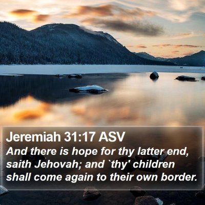 Jeremiah 31 Scripture Images - Jeremiah Chapter 31 ASV Bible Verse Pictures