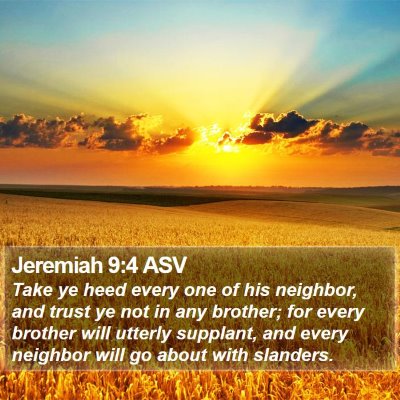 Jeremiah 9 Scripture Images - Jeremiah Chapter 9 ASV Bible Verse Pictures