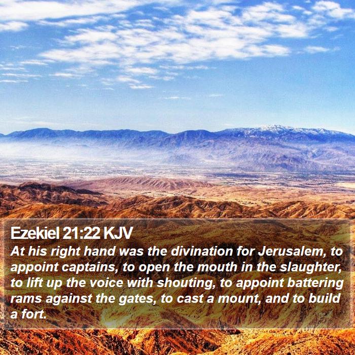 Ezekiel 21:22 KJV Bible Verse Images