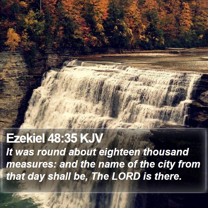 Ezekiel 48 Scripture Images - Ezekiel Chapter 48 KJV Bible Verse Pictures