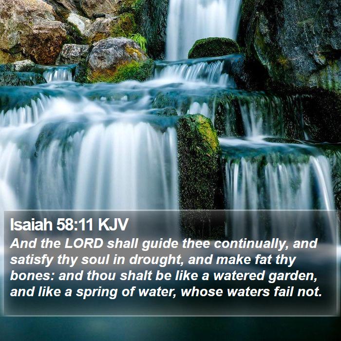 Isaiah 58 11 KJV Bible Verse Images