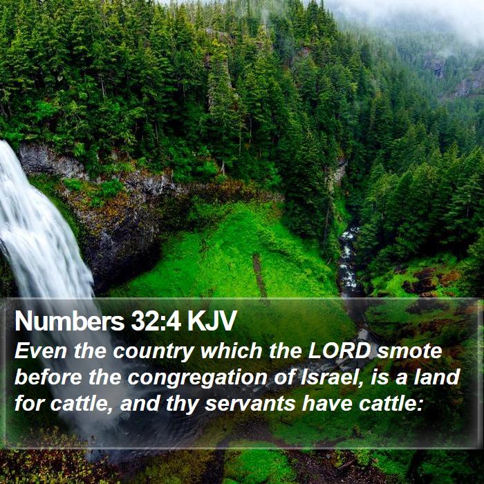 Numbers 32:4 KJV - Even the country which the LORD smote before the