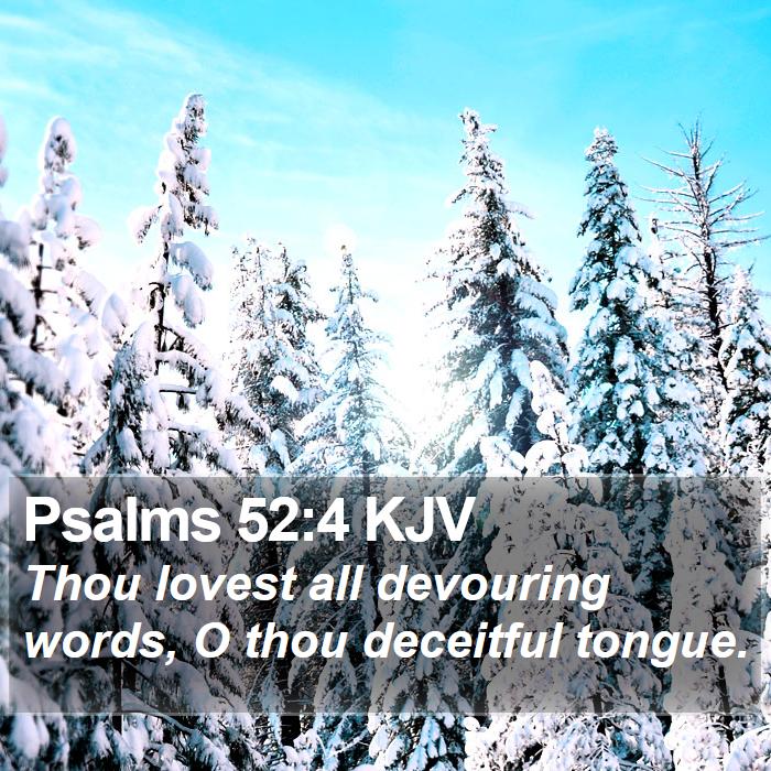 Psalms 52:4 KJV Bible Verse Images