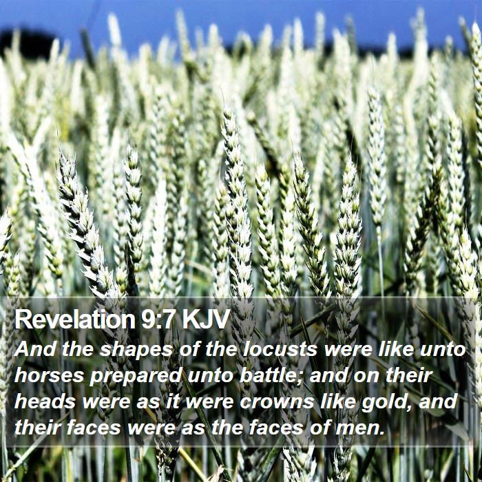 Revelation 9:7 KJV Bible Verse Images