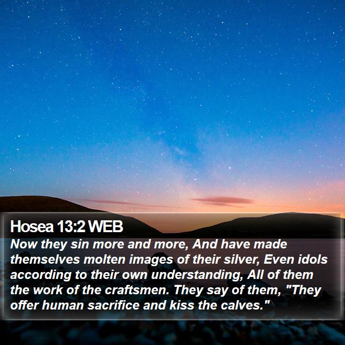 Hosea 13:2 WEB Scriptures Images