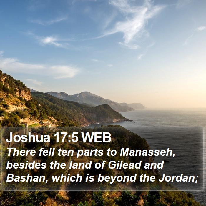 Joshua 17:5 WEB Scriptures Images