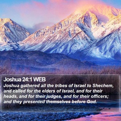 Joshua 24 Scripture Images - Joshua Chapter 24 WEB Bible Verse Pictures